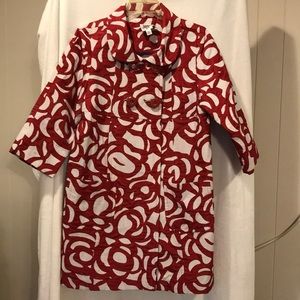 Ivy Jane red and white jacket. Women’s size Large
